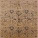 Square Mid-Century Modern Light Brown Oriental Rug, urb3038