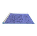 Sideview of Machine Washable Oriental Blue Industrial Rug, wshurb3038blu