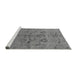 Sideview of Machine Washable Oriental Gray Industrial Rug, wshurb3038gry