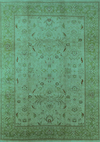 Oriental Turquoise Industrial Rug, urb3039turq