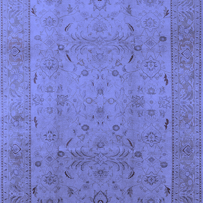Machine Washable Oriental Blue Industrial Rug, wshurb3039blu