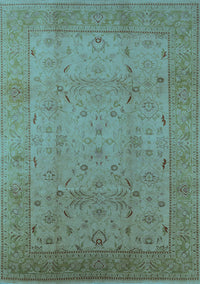 Oriental Light Blue Industrial Rug, urb3039lblu