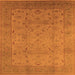 Square Oriental Orange Industrial Rug, urb3039org