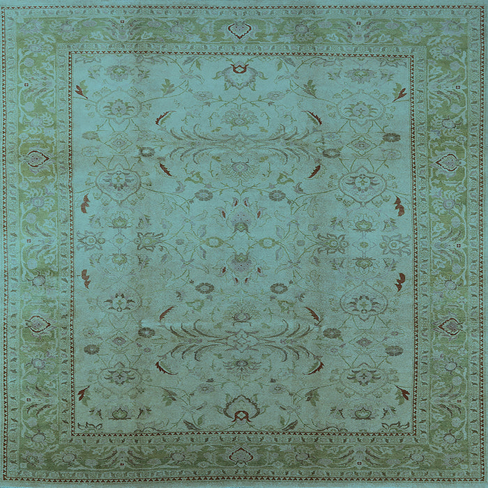 Square Oriental Light Blue Industrial Rug, urb3039lblu