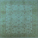 Square Oriental Light Blue Industrial Rug, urb3039lblu