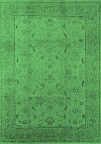 Oriental Emerald Green Industrial Rug, urb3039emgrn