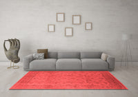 Machine Washable Oriental Red Industrial Rug, wshurb3039red