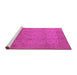 Sideview of Machine Washable Oriental Pink Industrial Rug, wshurb3039pnk