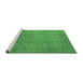 Sideview of Machine Washable Oriental Emerald Green Industrial Area Rugs, wshurb3039emgrn