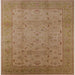 Square Machine Washable Industrial Modern Light Brown Rug, wshurb3039