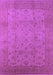 Machine Washable Oriental Purple Industrial Area Rugs, wshurb3039pur