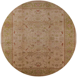Round Machine Washable Industrial Modern Light Brown Rug, wshurb3039