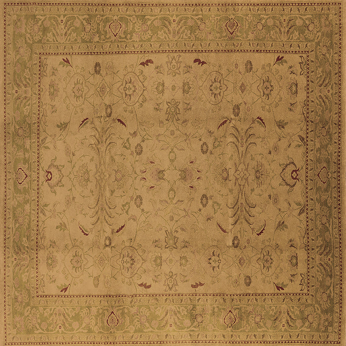 Square Oriental Brown Industrial Rug, urb3039brn