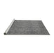 Sideview of Machine Washable Oriental Gray Industrial Rug, wshurb3039gry