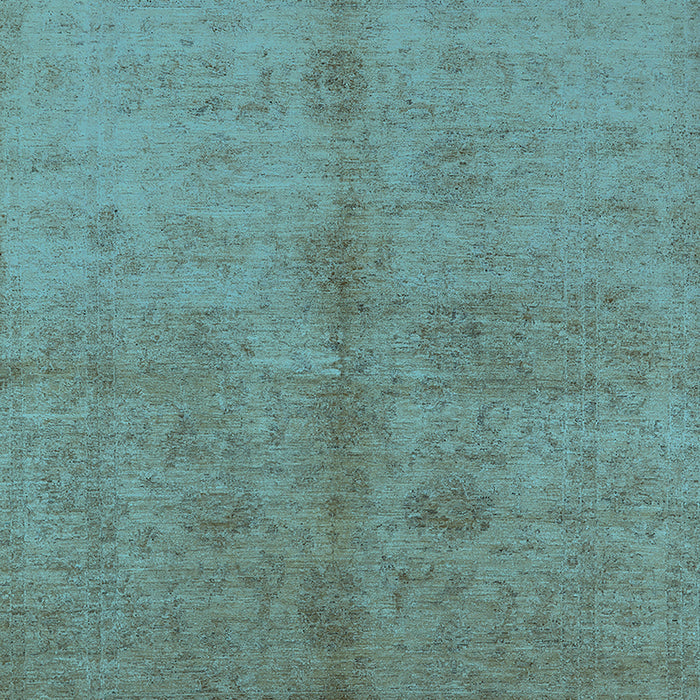 Machine Washable Oriental Light Blue Industrial Rug, wshurb3040lblu