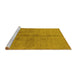 Sideview of Machine Washable Oriental Yellow Industrial Rug, wshurb3040yw