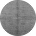 Round Oriental Gray Industrial Rug, urb3040gry