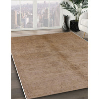 Mid-Century Modern Light Brown Oriental Rug, urb3040