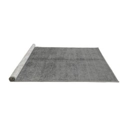 Sideview of Machine Washable Oriental Gray Industrial Rug, wshurb3040gry