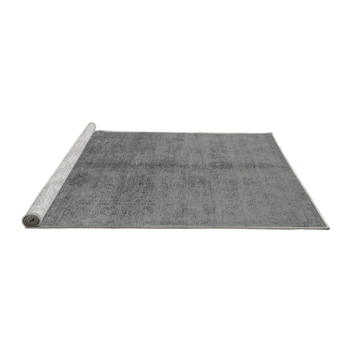 Sideview of Machine Washable Oriental Gray Industrial Rug, wshurb3040gry