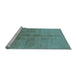 Sideview of Machine Washable Oriental Light Blue Industrial Rug, wshurb3040lblu