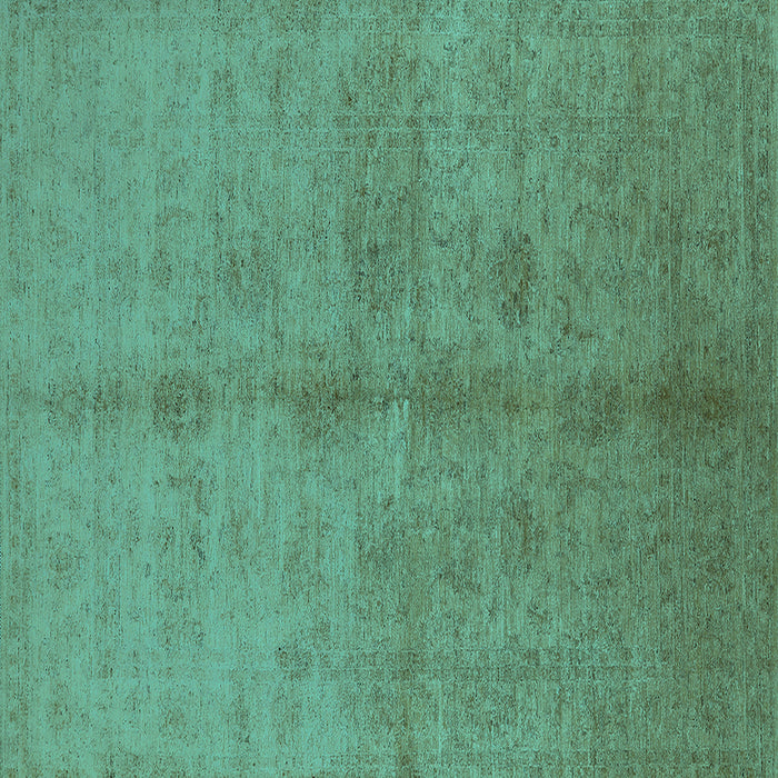 Square Oriental Turquoise Industrial Rug, urb3040turq