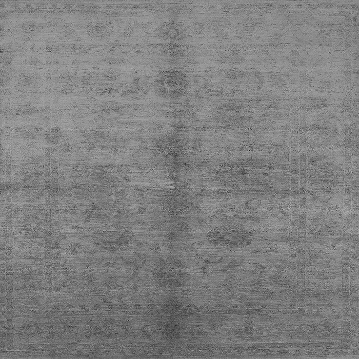 Square Machine Washable Oriental Gray Industrial Rug, wshurb3040gry