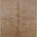 Square Mid-Century Modern Light Brown Oriental Rug, urb3040