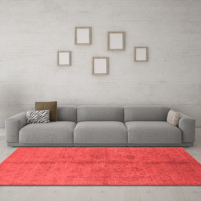 Industrial Red Washable Rugs