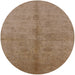 Round Mid-Century Modern Light Brown Oriental Rug, urb3040