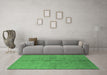 Machine Washable Oriental Emerald Green Industrial Area Rugs in a Living Room,, wshurb3040emgrn