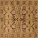 Square Oriental Brown Industrial Rug, urb3041brn