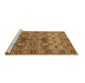 Sideview of Machine Washable Oriental Brown Industrial Rug, wshurb3041brn