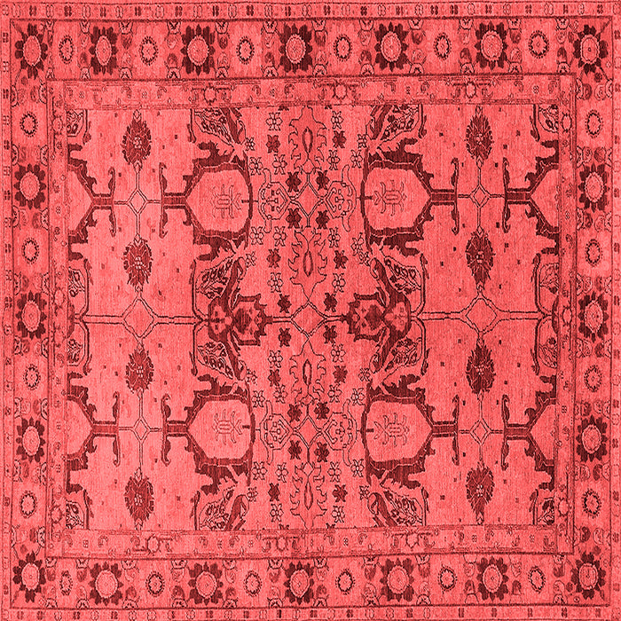 Machine Washable Oriental Red Industrial Rug, wshurb3041red