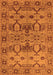 Machine Washable Oriental Orange Industrial Area Rugs, wshurb3041org