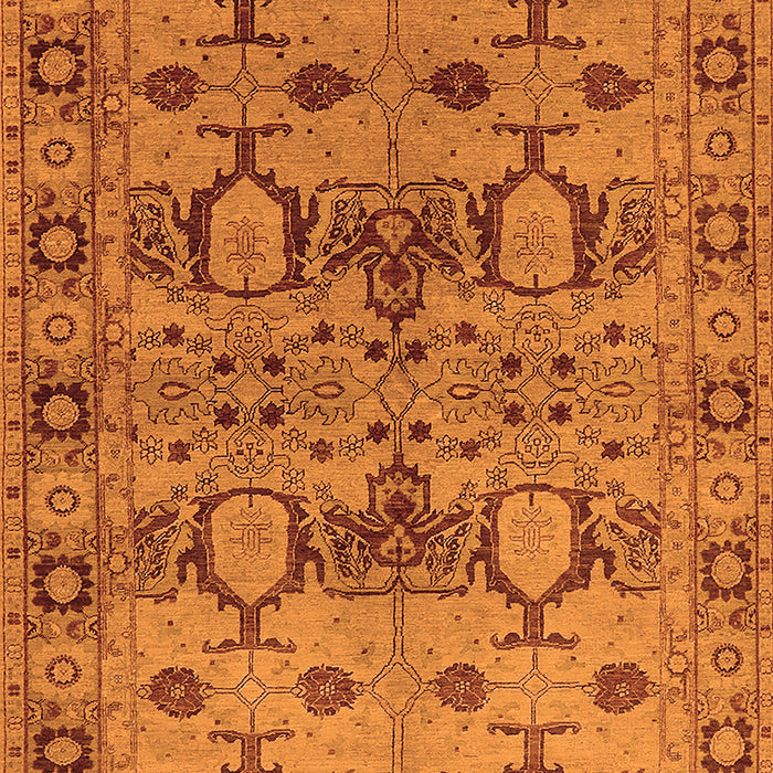 Machine Washable Oriental Orange Industrial Area Rugs, wshurb3041org