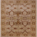 Square Mid-Century Modern Mahogany Brown Oriental Rug, urb3041