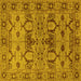 Square Oriental Yellow Industrial Rug, urb3041yw