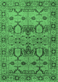 Oriental Emerald Green Industrial Rug, urb3041emgrn