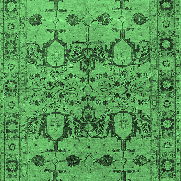 Oriental Emerald Green Industrial Rug, urb3041emgrn