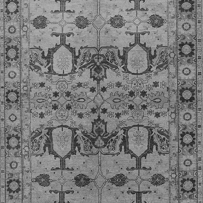 Machine Washable Oriental Gray Industrial Rug, wshurb3041gry