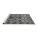 Sideview of Machine Washable Oriental Gray Industrial Rug, wshurb3041gry