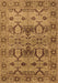 Machine Washable Oriental Brown Industrial Rug, wshurb3041brn