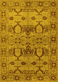 Oriental Yellow Industrial Rug, urb3041yw