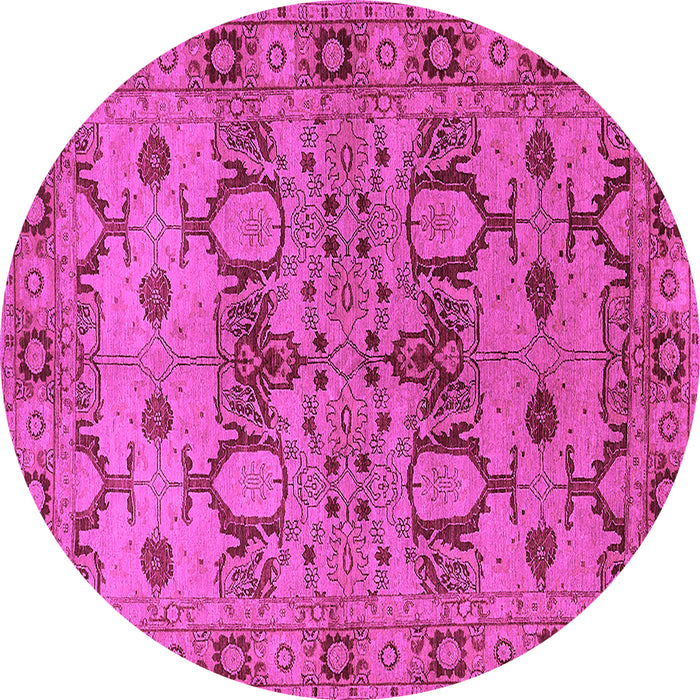 Round Oriental Pink Industrial Rug, urb3041pnk