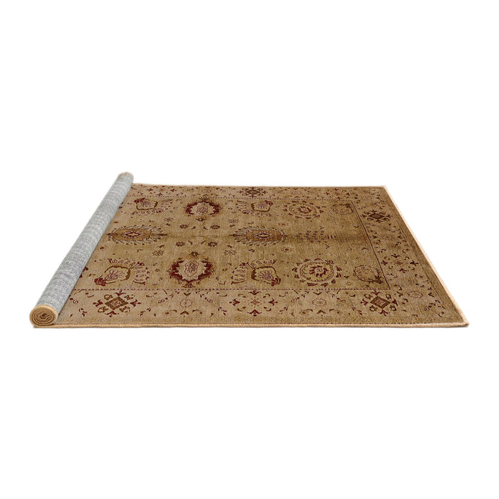 Sideview of Machine Washable Industrial Modern Brown Sand Brown Rug, wshurb3042