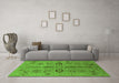 Machine Washable Oriental Green Industrial Area Rugs in a Living Room,, wshurb3042grn