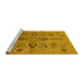 Sideview of Machine Washable Oriental Yellow Industrial Rug, wshurb3042yw