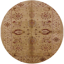 Round Machine Washable Industrial Modern Brown Sand Brown Rug, wshurb3042