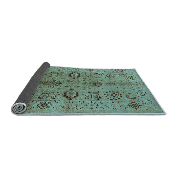 Sideview of Oriental Light Blue Industrial Rug, urb3042lblu